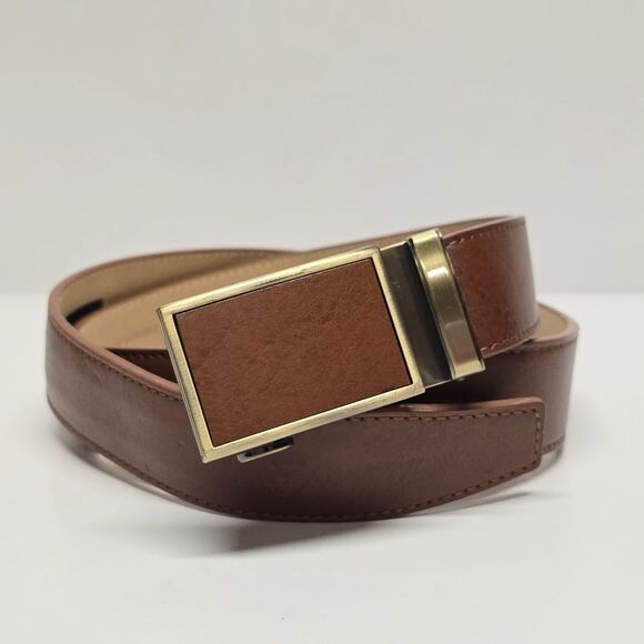 NOT FOR SALE Nexbelt Walnut Brown Leather No Holes Ratchet Belt Men's - Picture 1 of 8